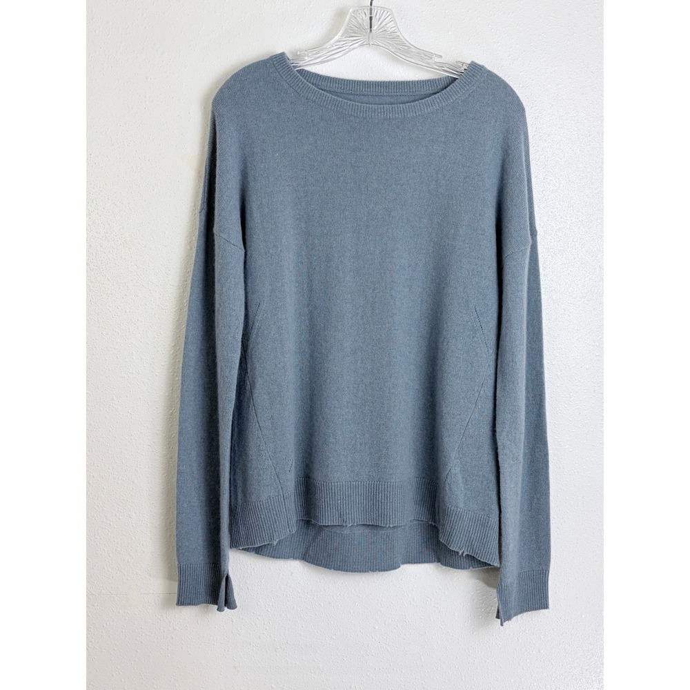 Zadig & Voltaire Cici C Patch Sweater Blue Cashmere Lightning Bolt L